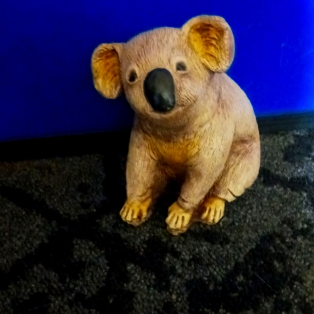 Koala Small Pet Ceramic Figurine - Natural Brown 4x5 heavy and made in Australia